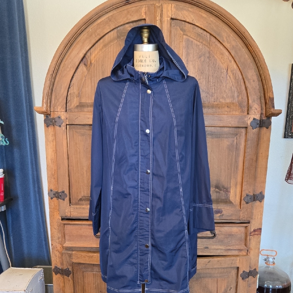 Ulla Popken Navy Hooded Jacket